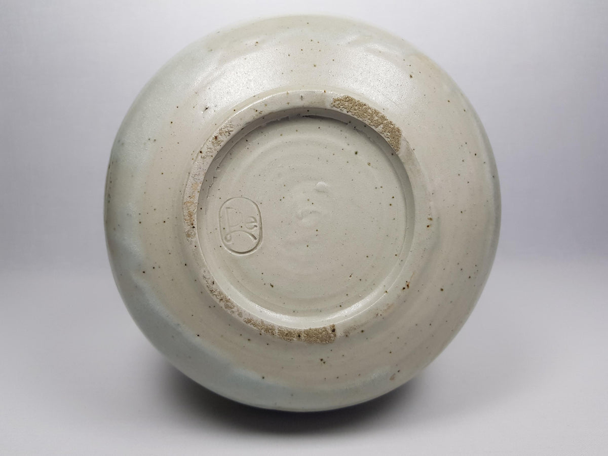 Vintage STUDIO ART POTTERY White and Brown Green Vase – Unknown Designer