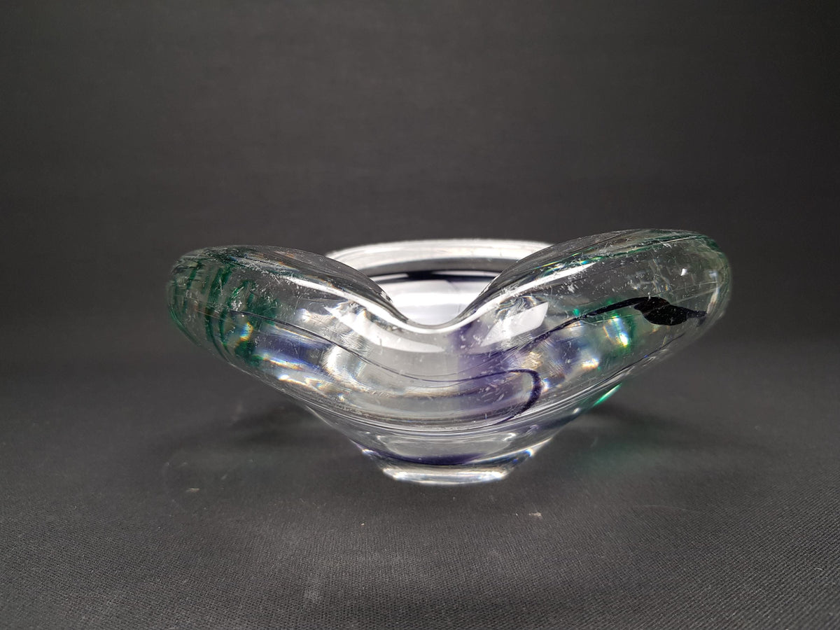Vintage KRISTALUNIE MAASTRICHT Ashtray by Max Verboeket Dutch Glass Art 1960-70