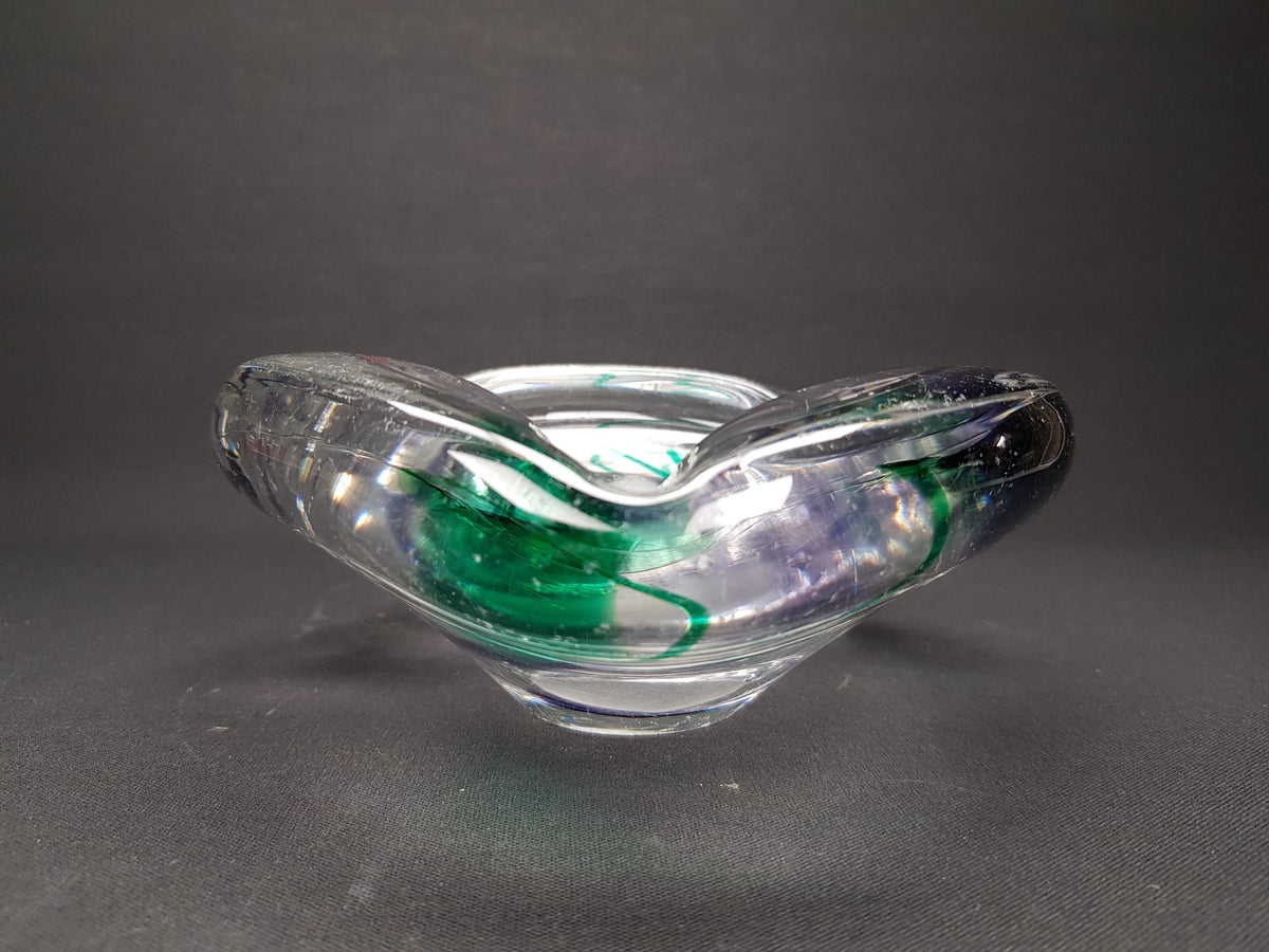 Vintage KRISTALUNIE MAASTRICHT Ashtray by Max Verboeket Dutch Glass Art 1960-70