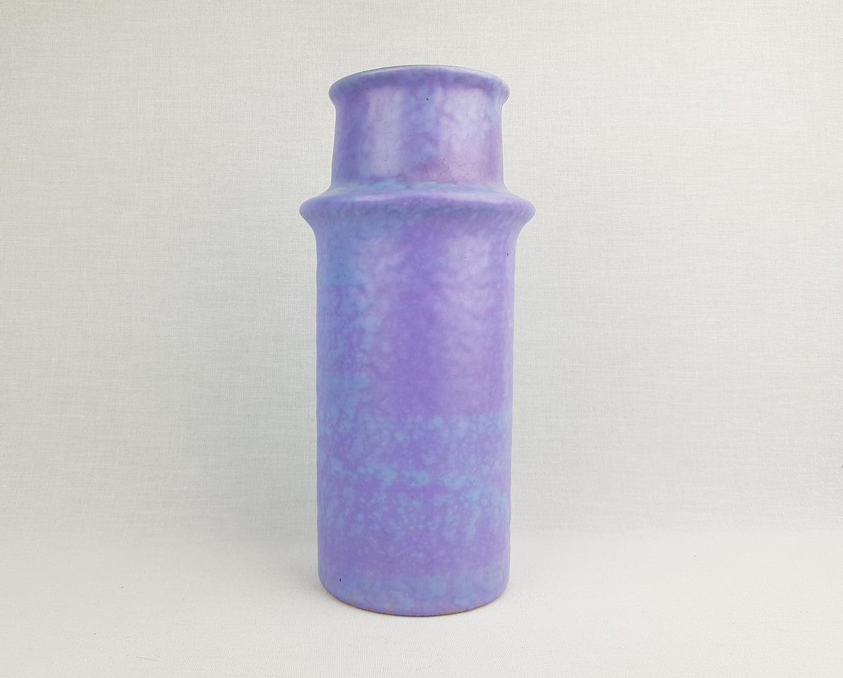 Vintage VEB HALDENSLEBEN Purple Vase with form number 3092/B East German Pottery 1970s