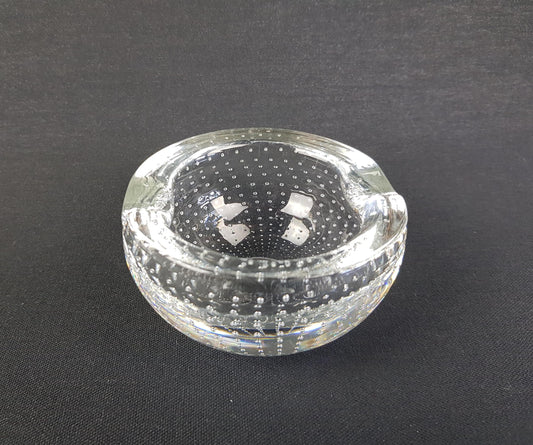 Vintage ROYAL LEERDAM Crystal Glass Ashtray Kristalunie Holland by Andries Dirk Copier
