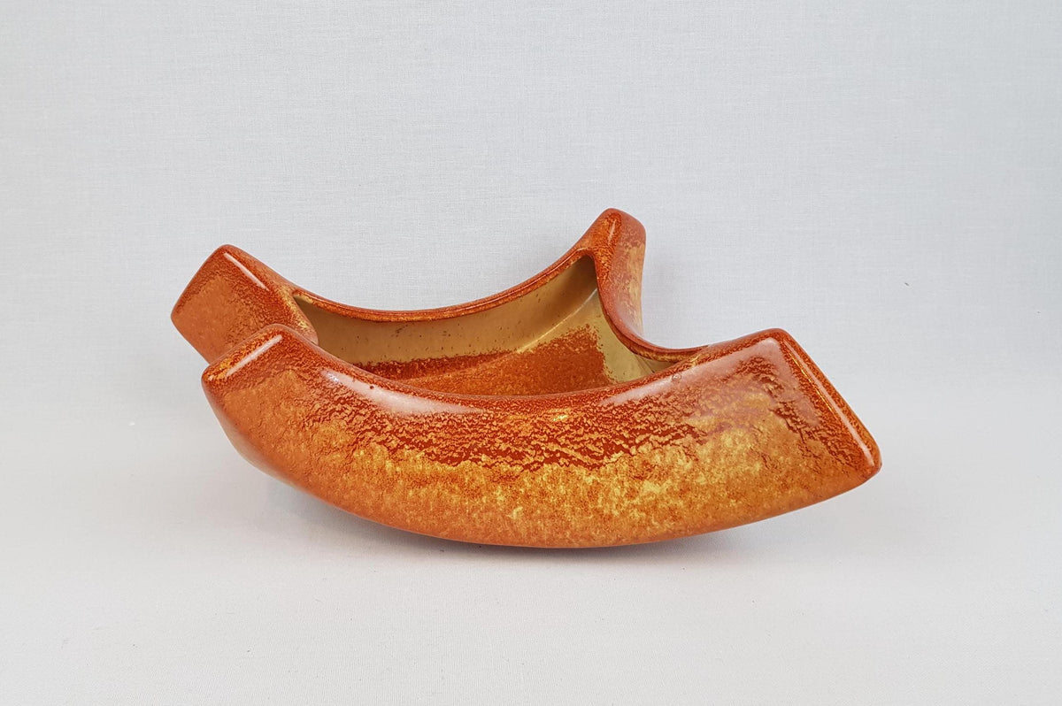 Vintage BERTONCELLO Stylish Bowl Screziato Tabacco 962 Italian Pottery 1970s