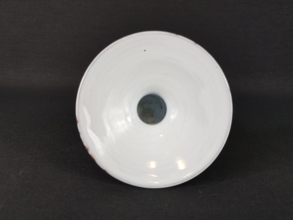 Vintage AMHA (Ambacht Haalderen) Greyish Ceramic Candle Holder by Joop Puntman, Dutch Pottery 1960's