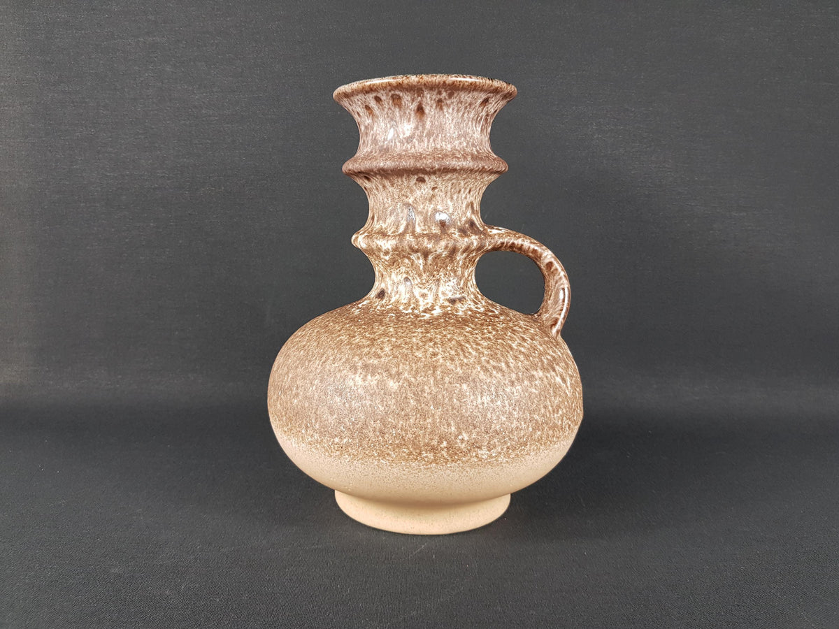 Vintage STEULER KERAMIK Beige Vase "Cascad" Decor byCari Zalloni 225-25 West German Pottery 1969