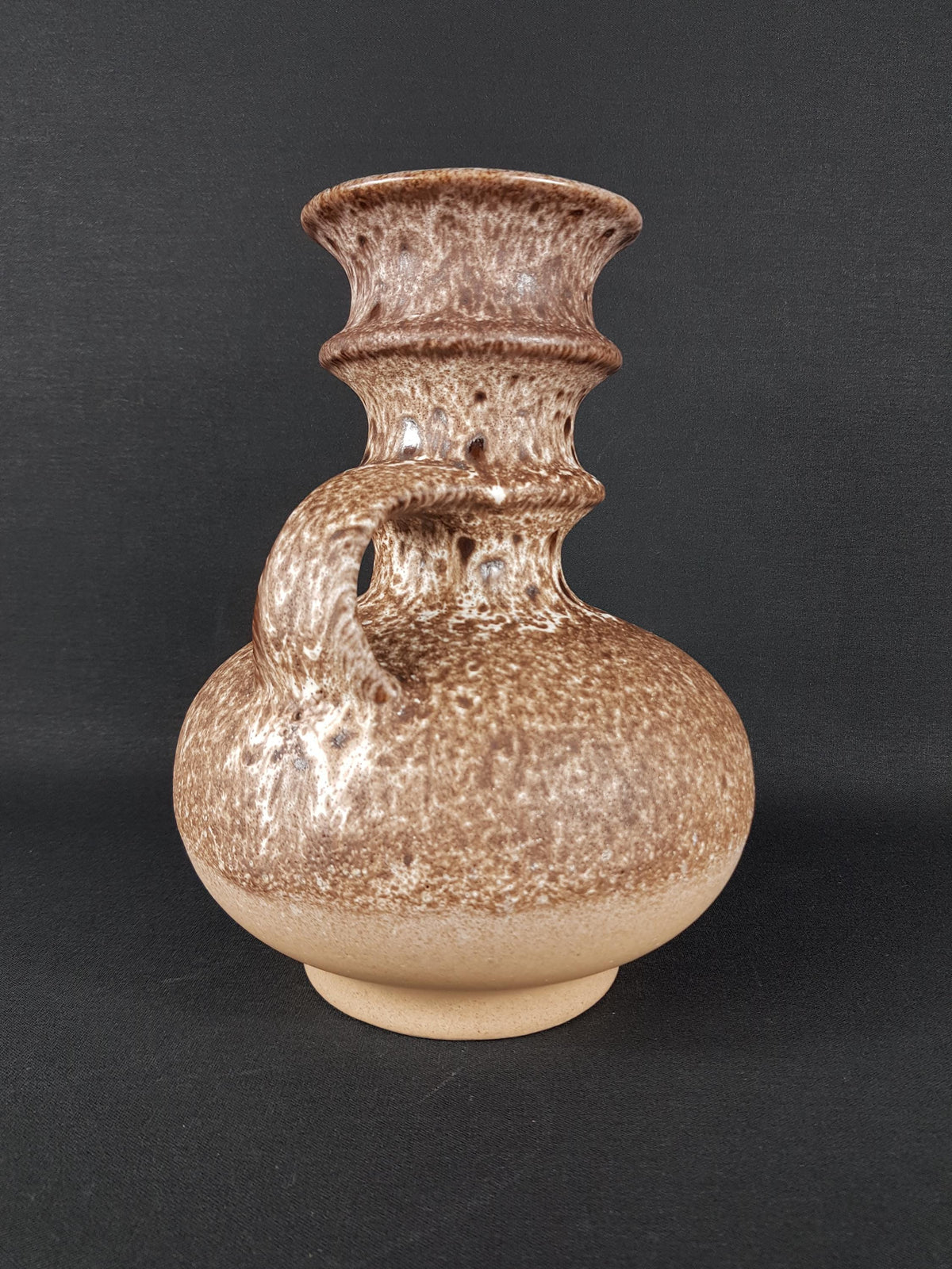 Vintage STEULER KERAMIK Beige Vase "Cascad" Decor byCari Zalloni 225-25 West German Pottery 1969