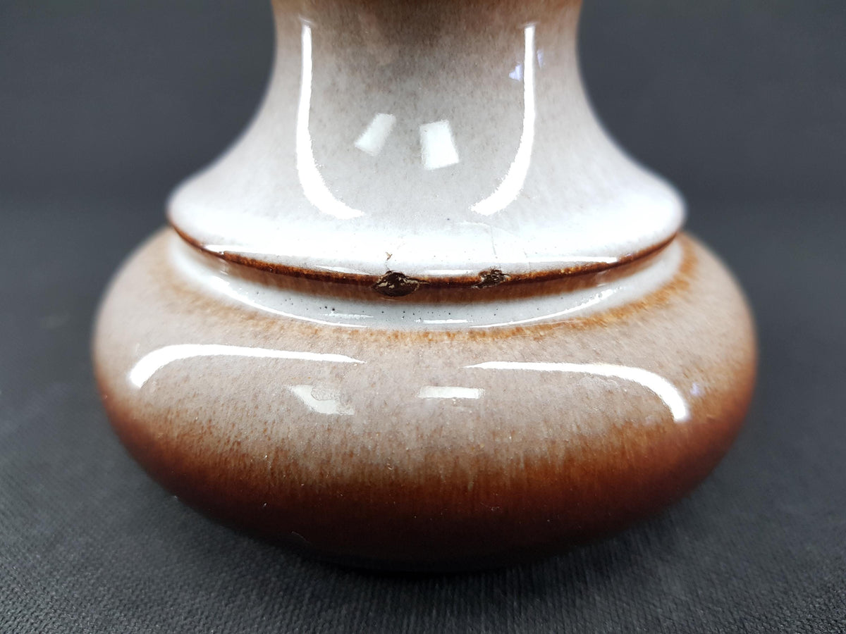 Vintage STEULER KERAMIK Vibrant Brown Candle Holder 301 15 1960s West German Pottery