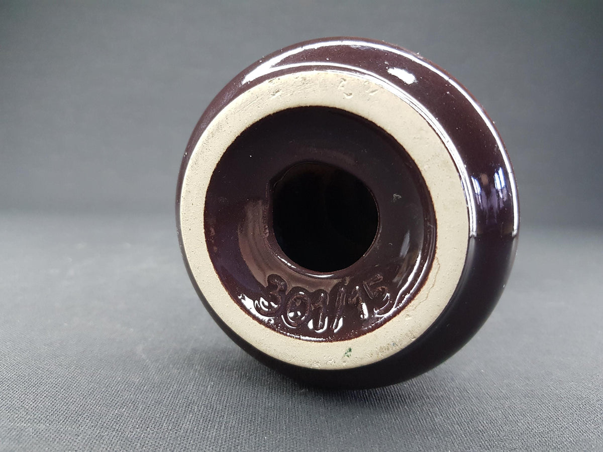 Vintage STEULER KERAMIK Vibrant Brown Candle Holder 301 15 1960s West German Pottery