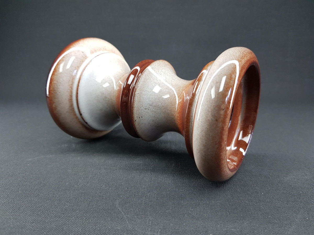 Vintage STEULER KERAMIK Vibrant Brown Candle Holder 301 15 1960s West German Pottery