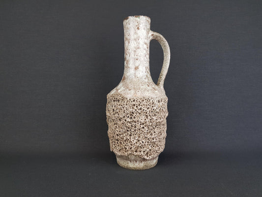 Vintage VEB STREHLA Grey Fat Lava Vase 982 East German Pottery 1960s