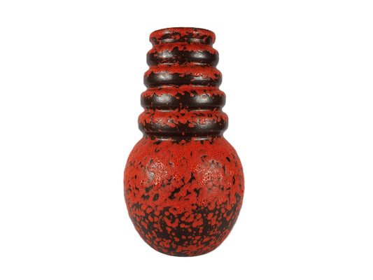 Vintage SCHEURICH KERAMIK XL Red and Black Vase Wien Serie 269 40 West German Pottery 1970s