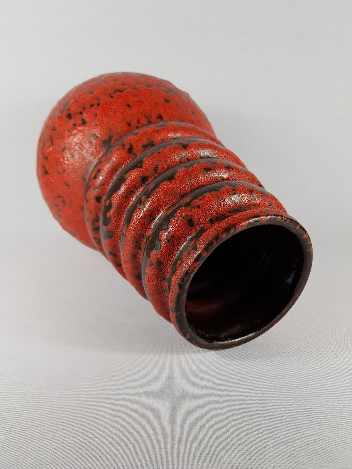 Vintage SCHEURICH KERAMIK XL Red and Black Vase Wien Serie 269 40 West German Pottery 1970s