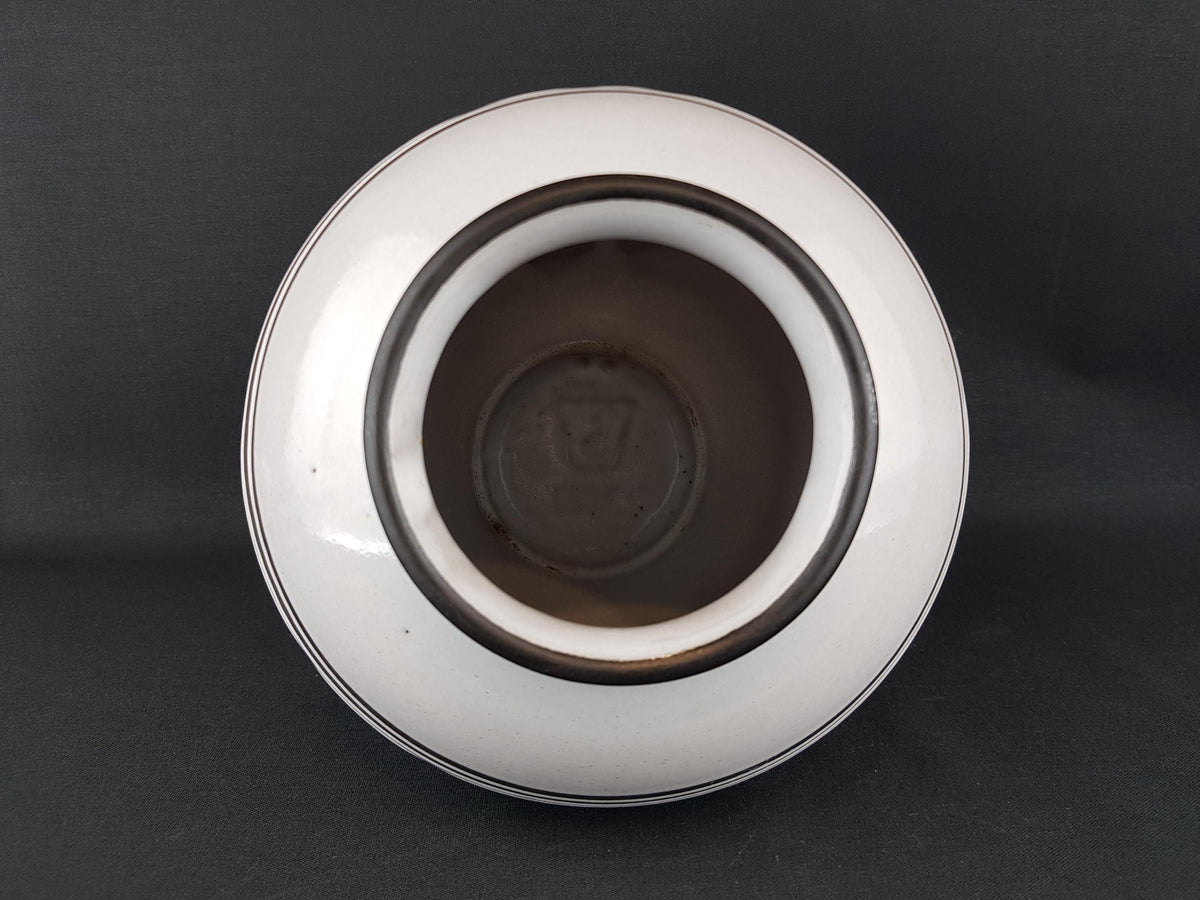 Vintage 1950s SCHLOSSBERG KERAMIK Fat Lava Vase 22 23 with decor Roulette by Liesel Spornhauer