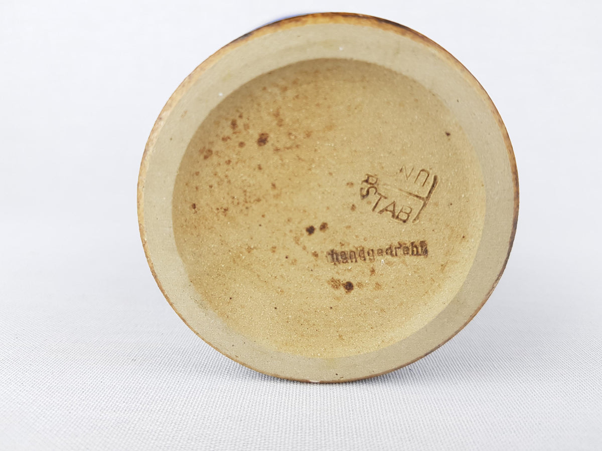 Vintage UNTERSTAB Kunst Töpferei Unterstab KTU Blue Vase Studio Art Pottery, East German Pottery 1960's