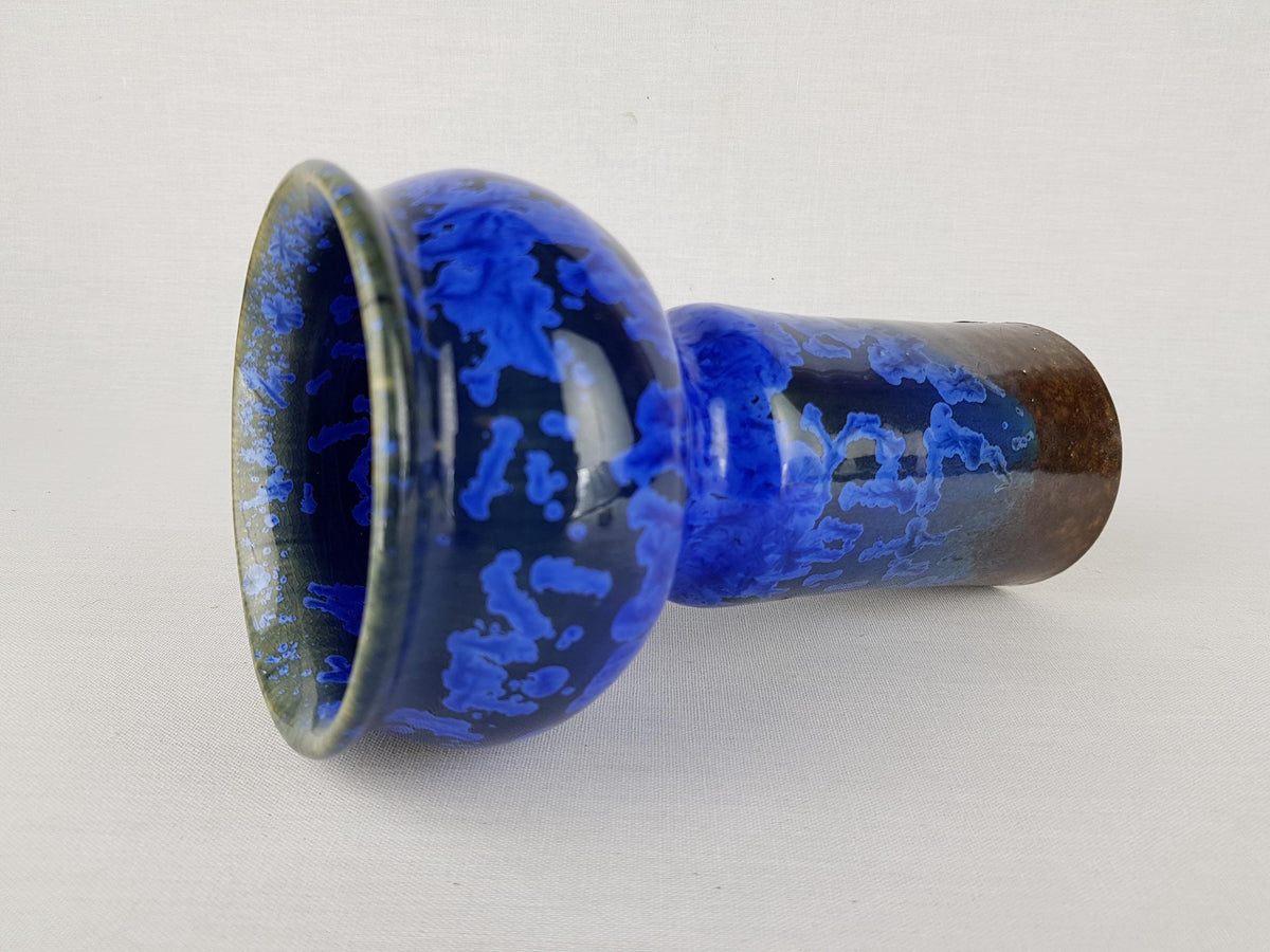 Vintage UNTERSTAB Kunst Töpferei Unterstab KTU Blue Vase Studio Art Pottery, East German Pottery 1960's