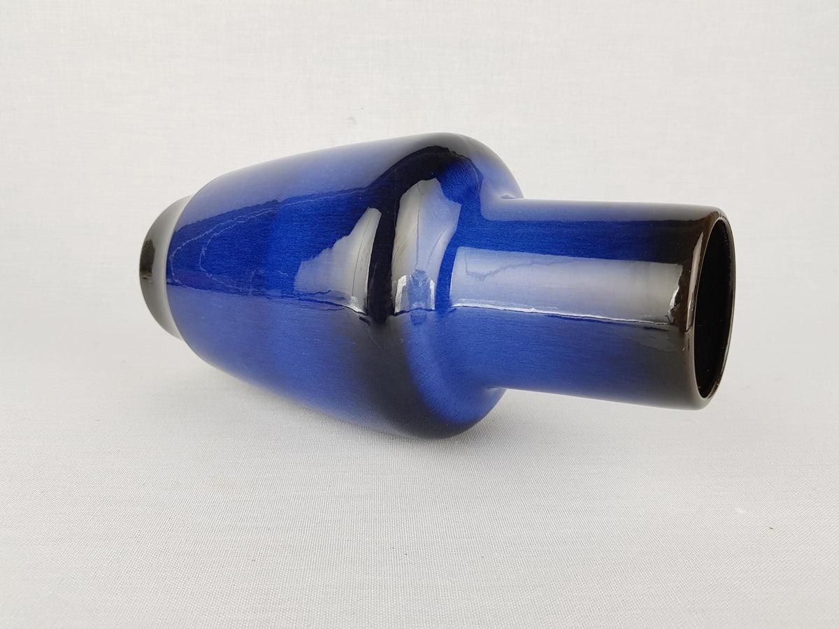 Vintage STEULER KERAMIK Blue Vase 157-25 West German Pottery 1960s