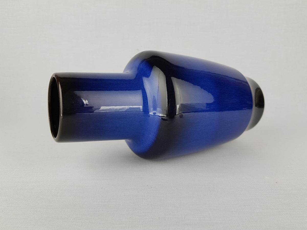 Vintage STEULER KERAMIK Blue Vase 157-25 West German Pottery 1960s