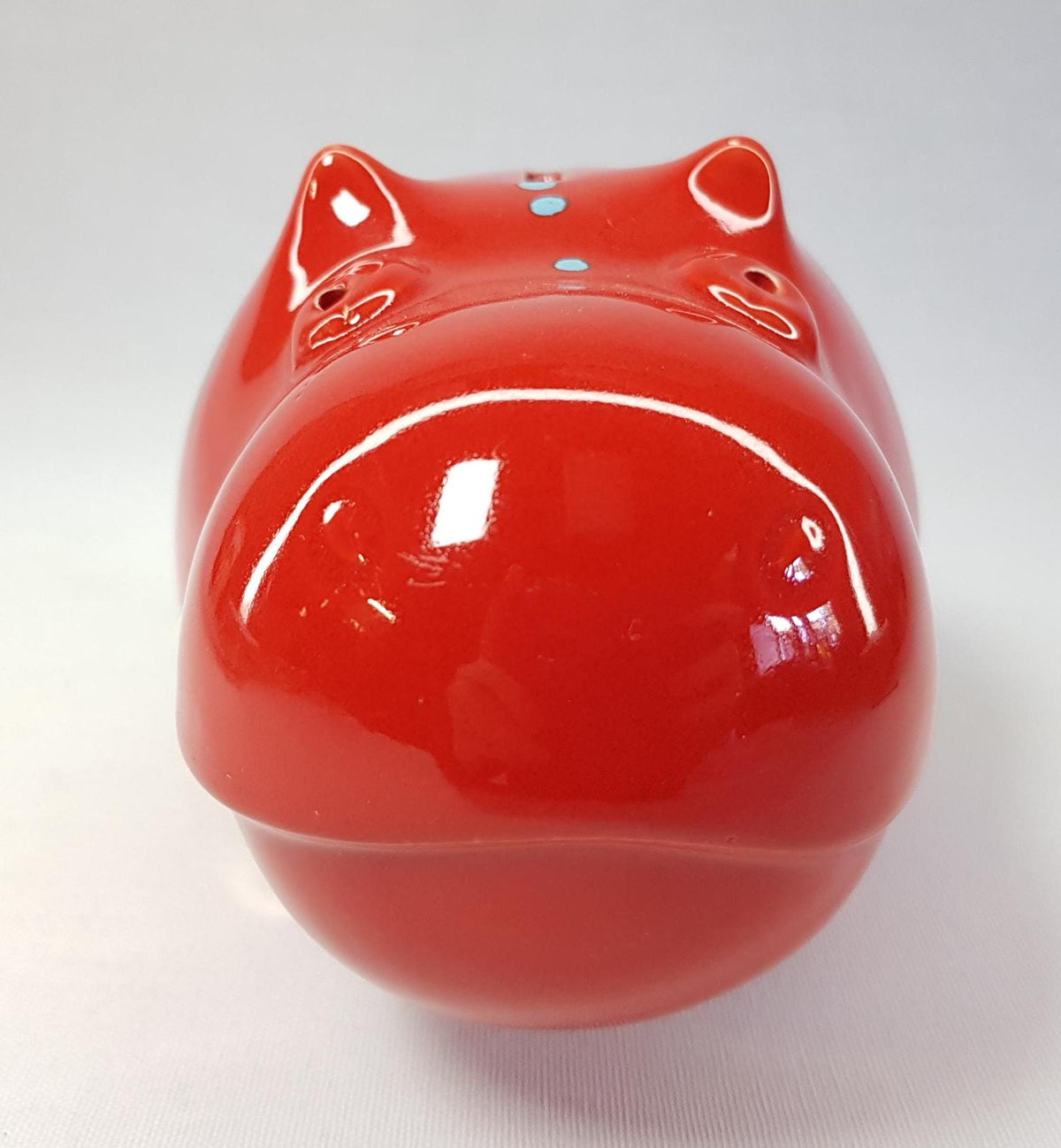 Vintage SICART (SICA) Red Hand Painted Money Box Hippo, Piggy Bank, Italian Pottery, Ceramiche Italia 1970s