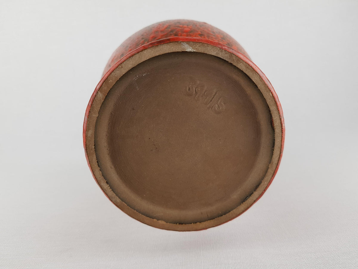 Vintage RUSCHA KERAMIK Handled Jug Vase with VULKANO decor by Kurt Tschorner 311-5 West German Pottery 1960s