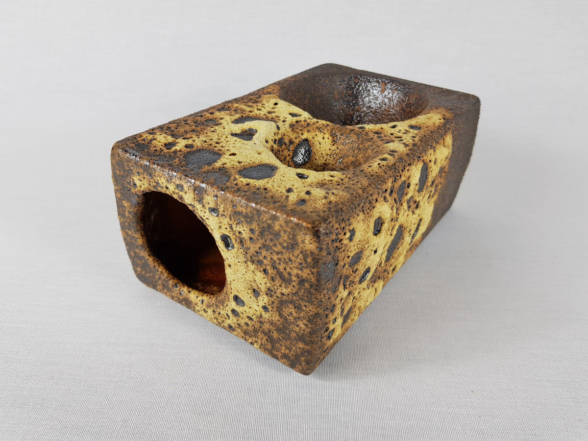 Vintage VEST KERAMIEK Van Woerden Fat Lava Vase with Rubens Glaze G19 Dutch Pottery 1970s