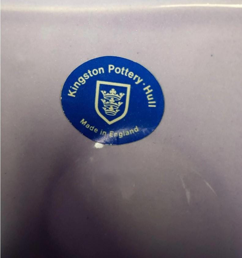Vintage KINGSTON POTTERY HULL Purple "Tardis" Vase English Pottery 1960s