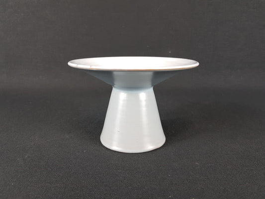 Vintage AMHA (Ambacht Haalderen) Greyish Ceramic Candle Holder by Joop Puntman, Dutch Pottery 1960's