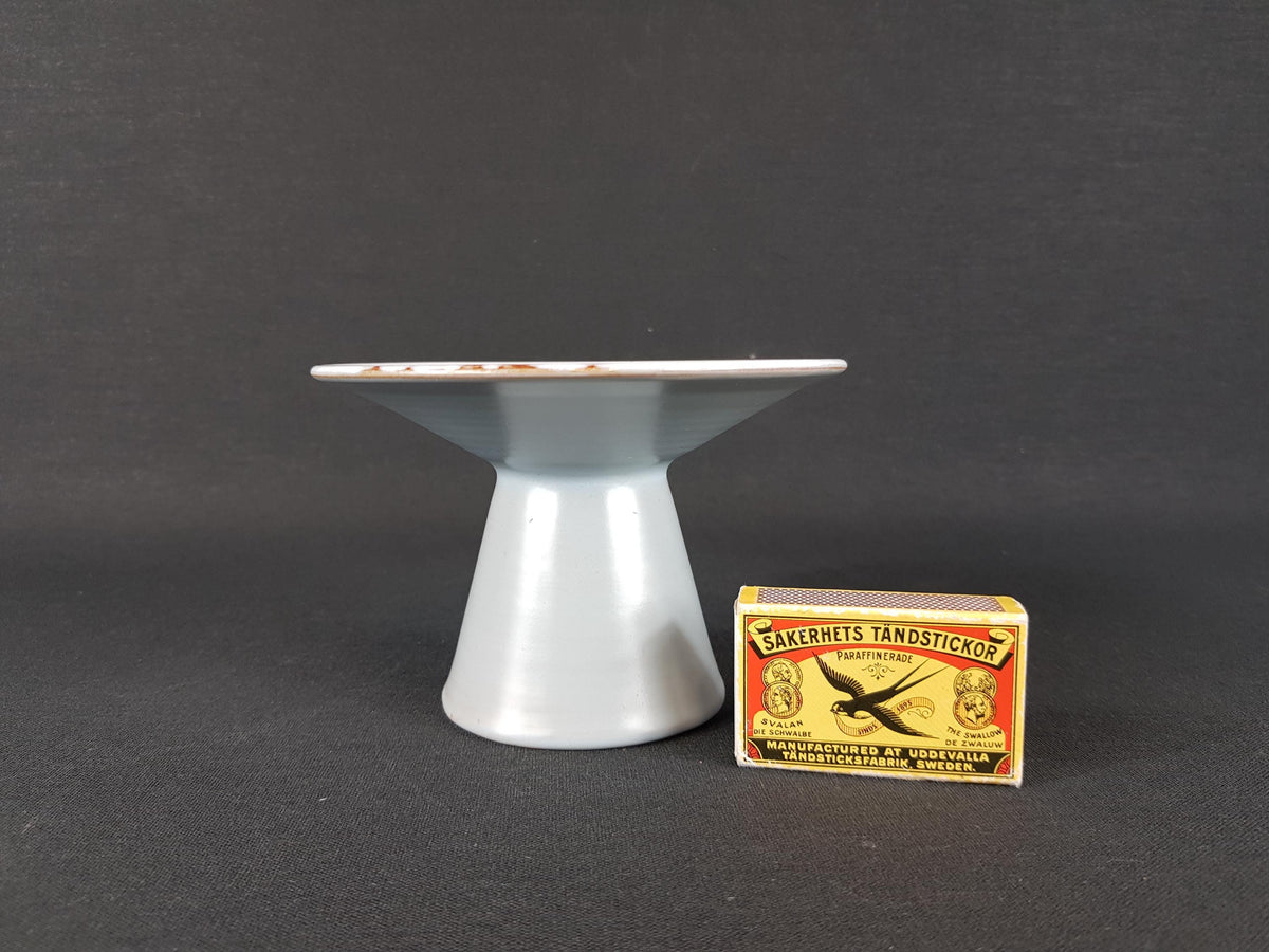 Vintage AMHA (Ambacht Haalderen) Greyish Ceramic Candle Holder by Joop Puntman, Dutch Pottery 1960's
