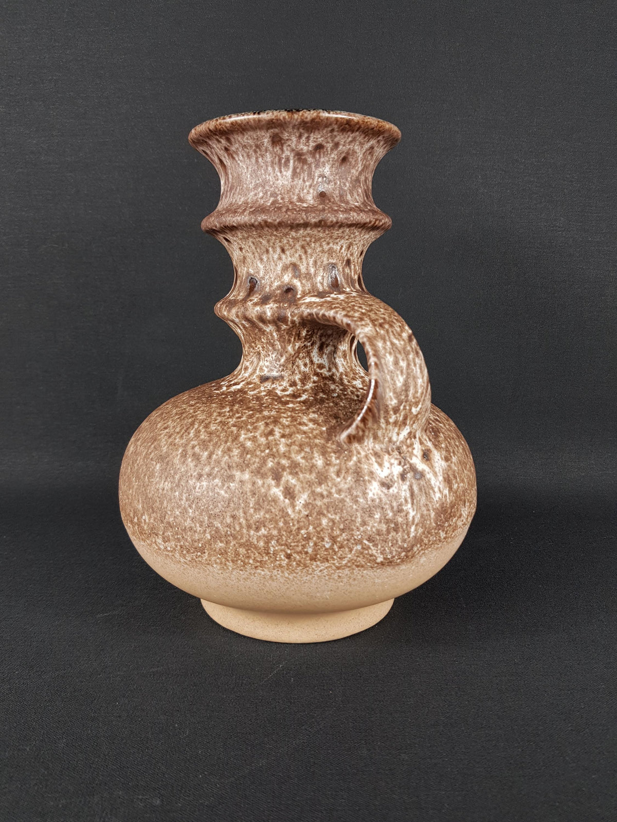 Vintage STEULER KERAMIK Beige Vase "Cascad" Decor byCari Zalloni 225-25 West German Pottery 1969
