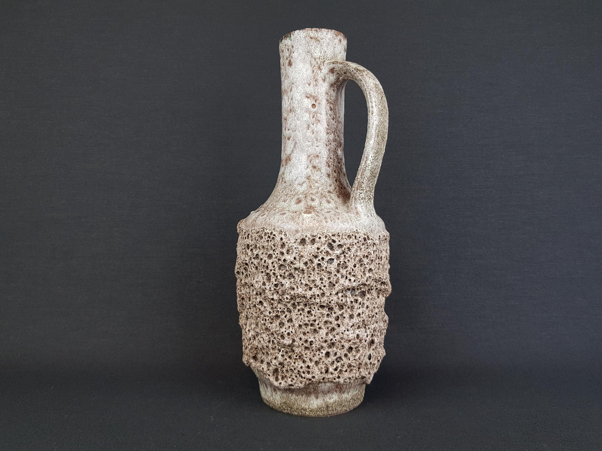 Vintage VEB STREHLA Grey Fat Lava Vase 982 East German Pottery 1960s