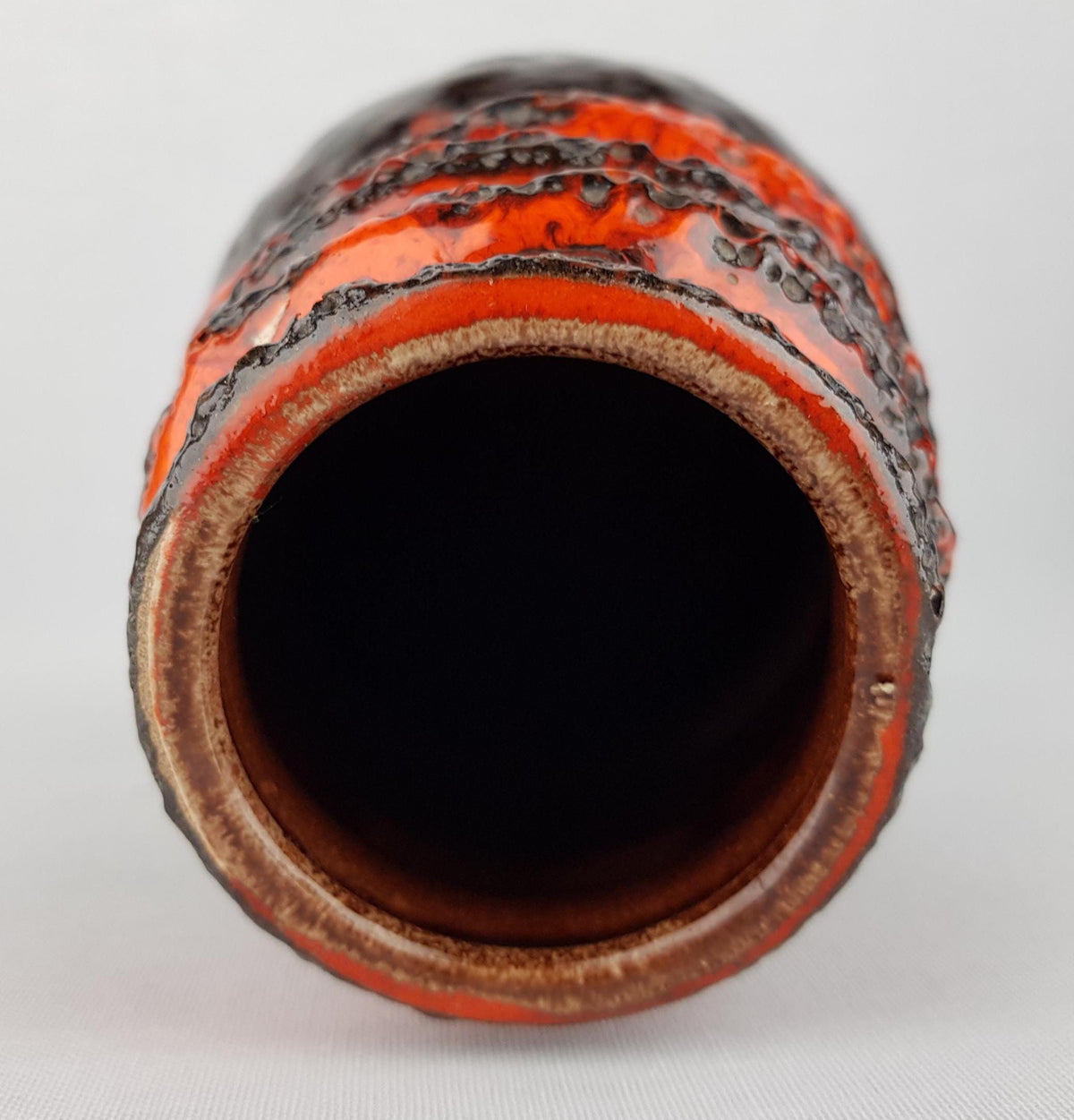 Vintage SCHEURICH KERAMIK Orange Brown Vase from the Vienna Serie 269 18 West German Pottery 1970s
