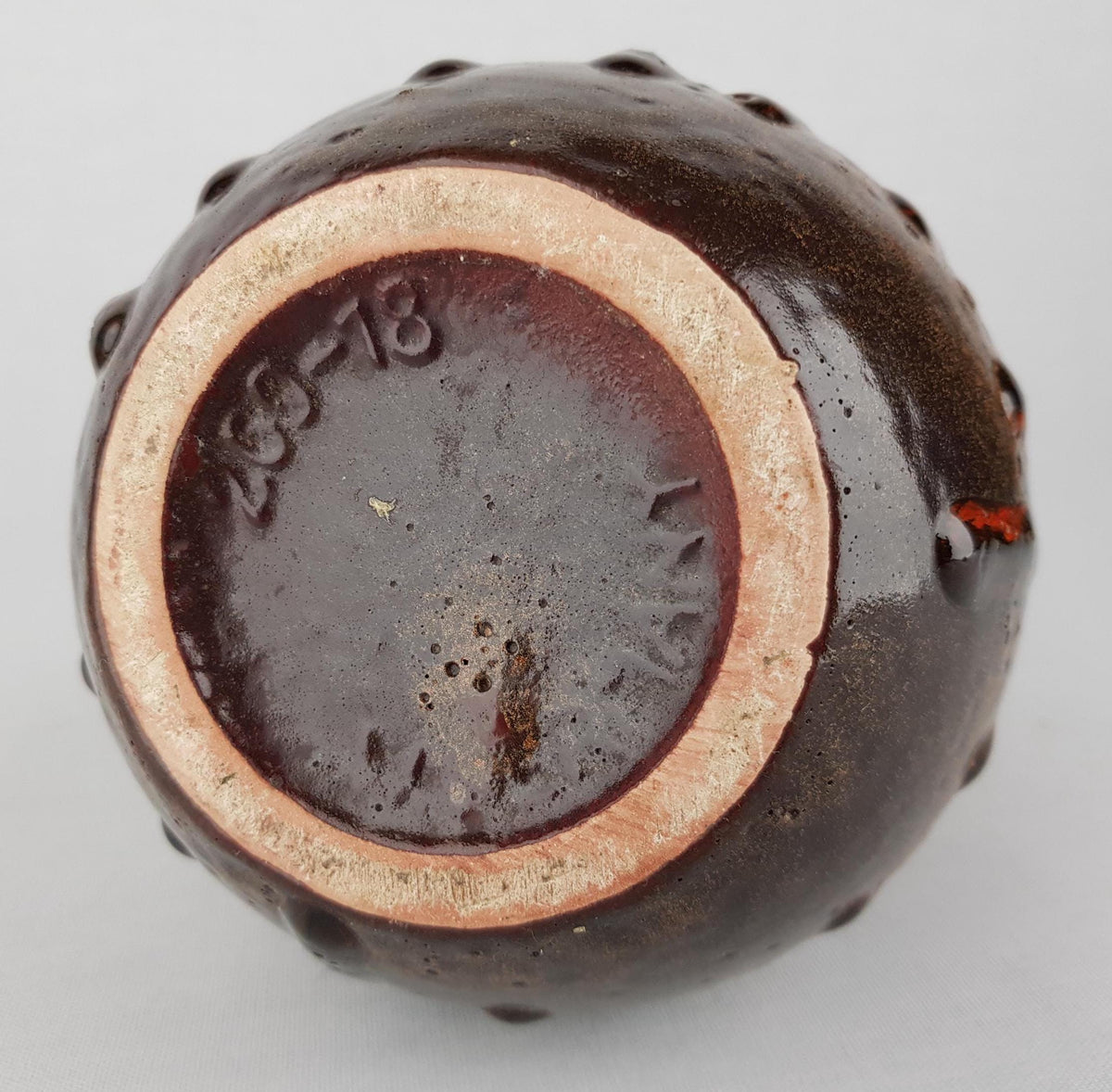 Vintage SCHEURICH KERAMIK Orange Brown Vase from the Vienna Serie 269 18 West German Pottery 1970s