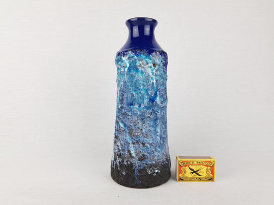 Vintage MAREI KERAMIK Fat Lava Vase with Capri decor 4107 West German Pottery 1970s