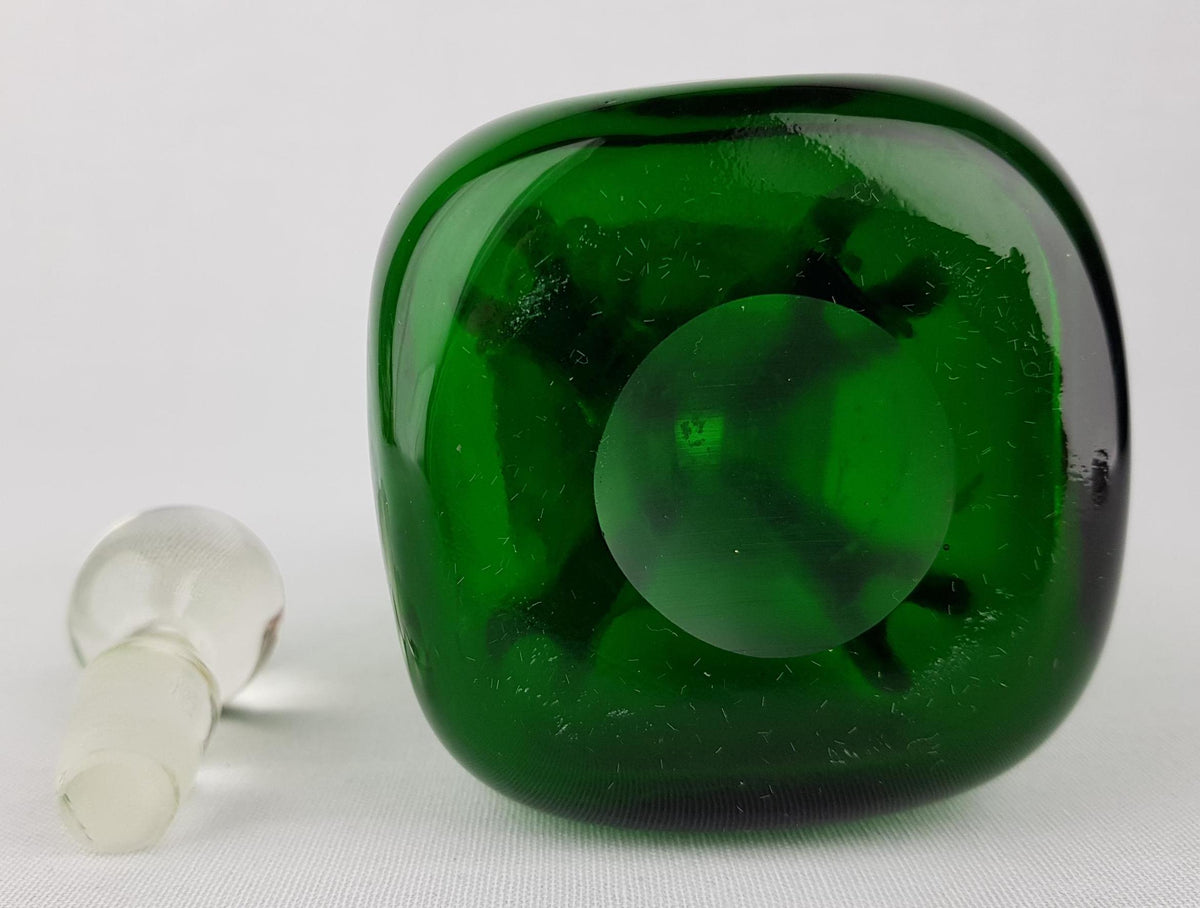 Vintage HOLMEGAARD Green Kluk Kluk Glass Decanter by Jacob Bang Denmark 1960s