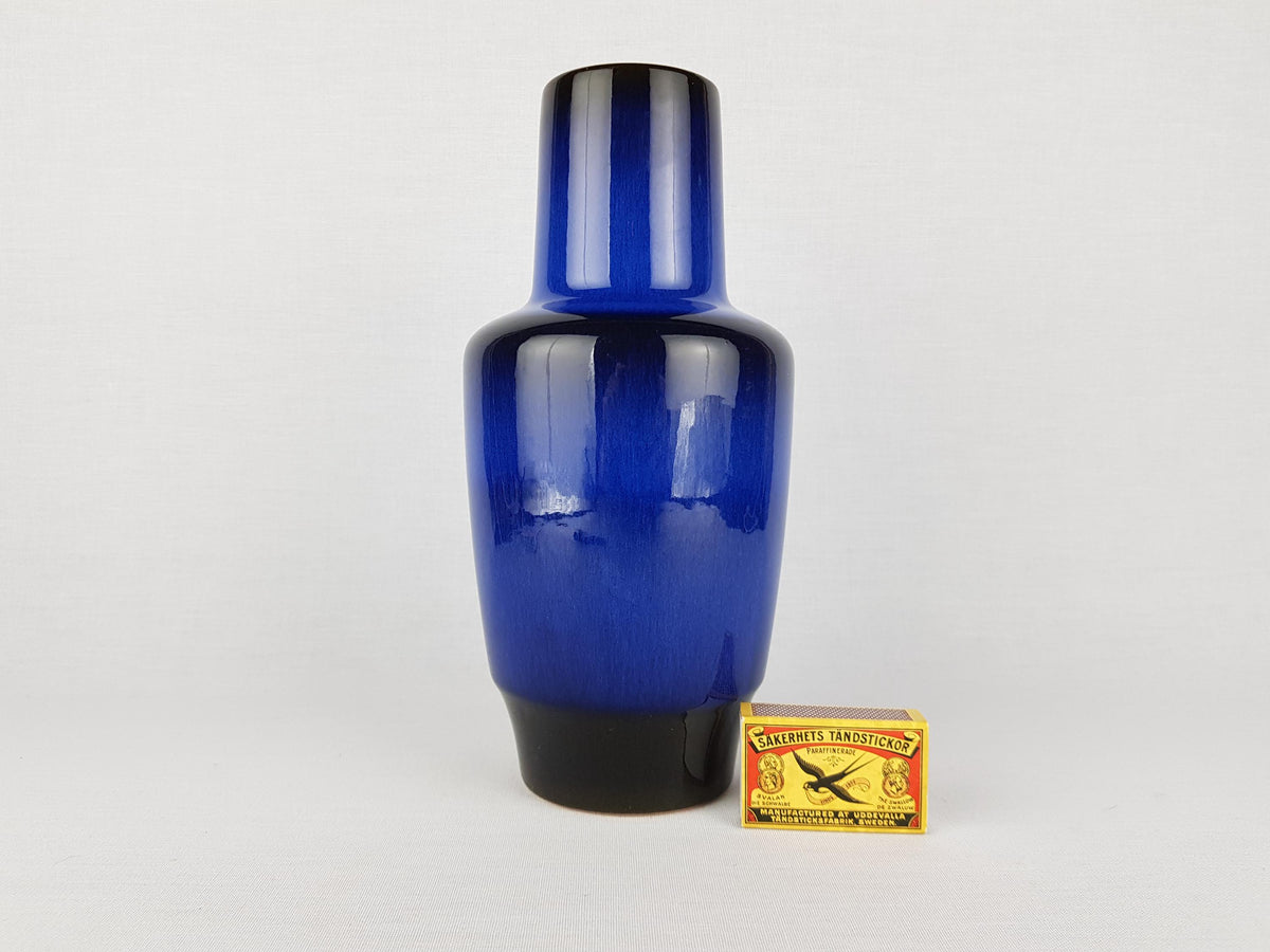 Vintage STEULER KERAMIK Blue Vase 157-25 West German Pottery 1960s