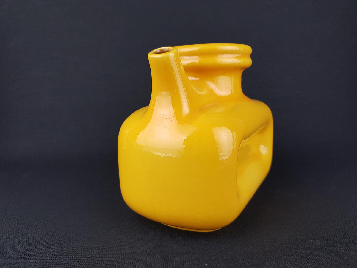 Vintage STEULER KERAMIK Yellow Watering Can/ Vase 445-15 | West German Pottery 1974s by Cari Zalloni