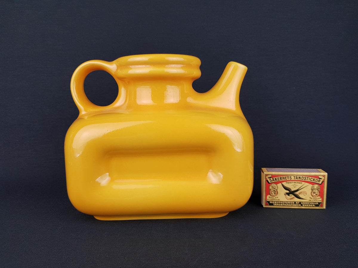 Vintage STEULER KERAMIK Yellow Watering Can/ Vase 445-15 | West German Pottery 1974s by Cari Zalloni