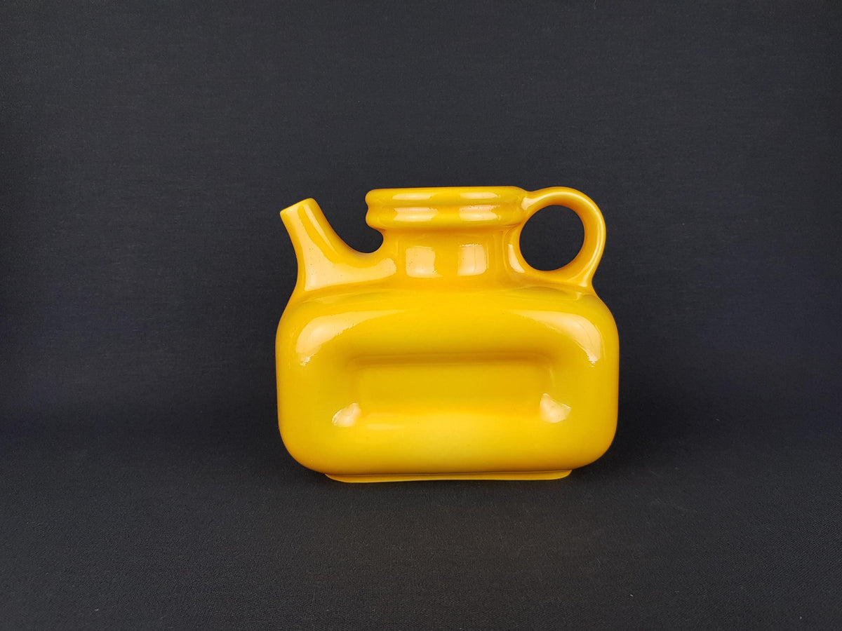 Vintage STEULER KERAMIK Yellow Watering Can/ Vase 445-15 | West German Pottery 1974s by Cari Zalloni