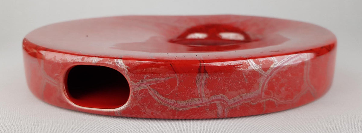 Vintage Red Handmade DesignVase released by FORMANO Ceramic West Germany 1980s