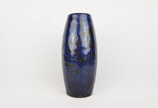 Vintage SCHEURICH KERAMIK Blue Vase 522 18 West German Pottery Fat Lava Era
