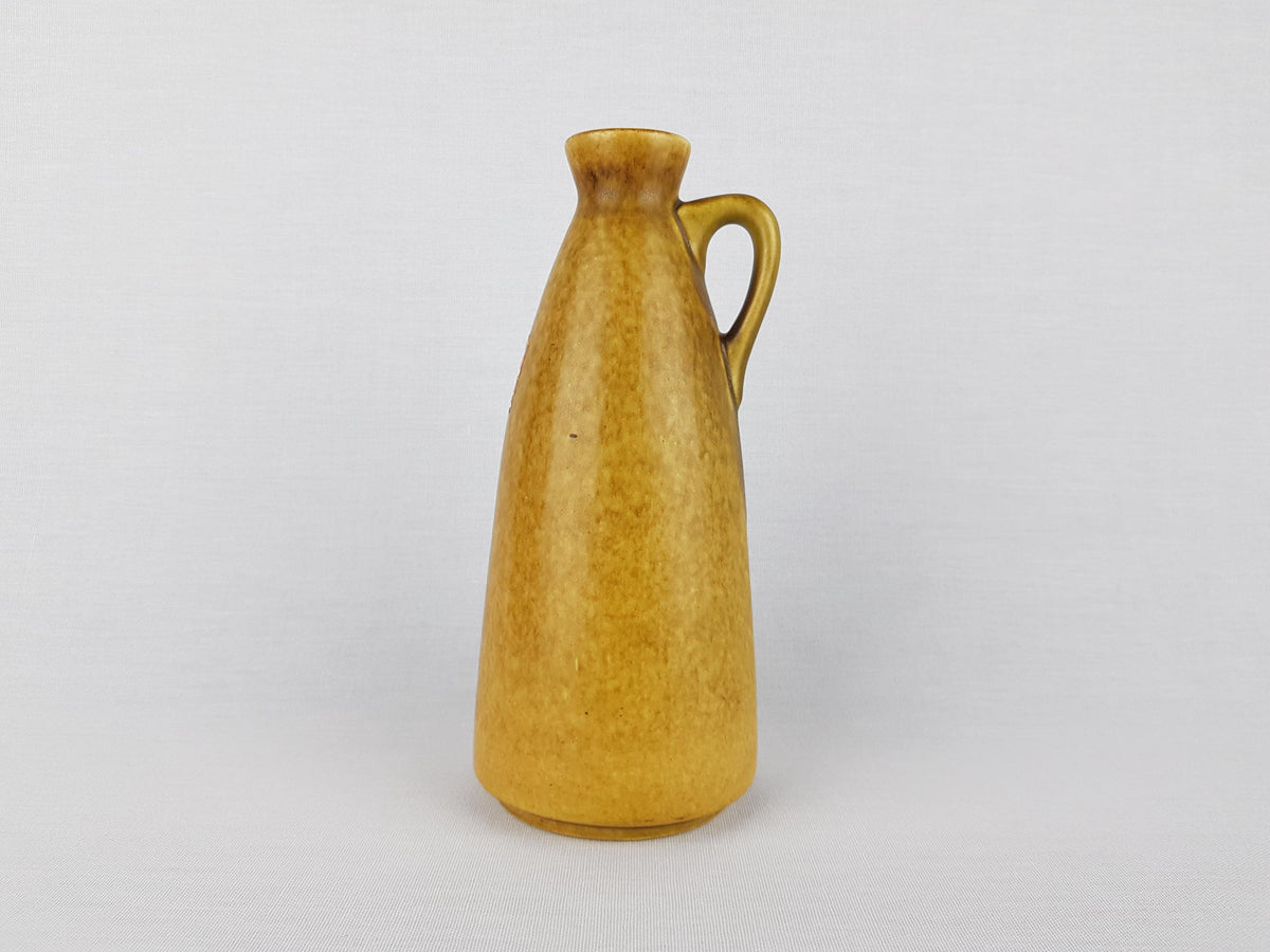 Vintage DÜMLER & BREIDEN Handled Ocher Yellow Vase 375 18 West German Pottery 1970s