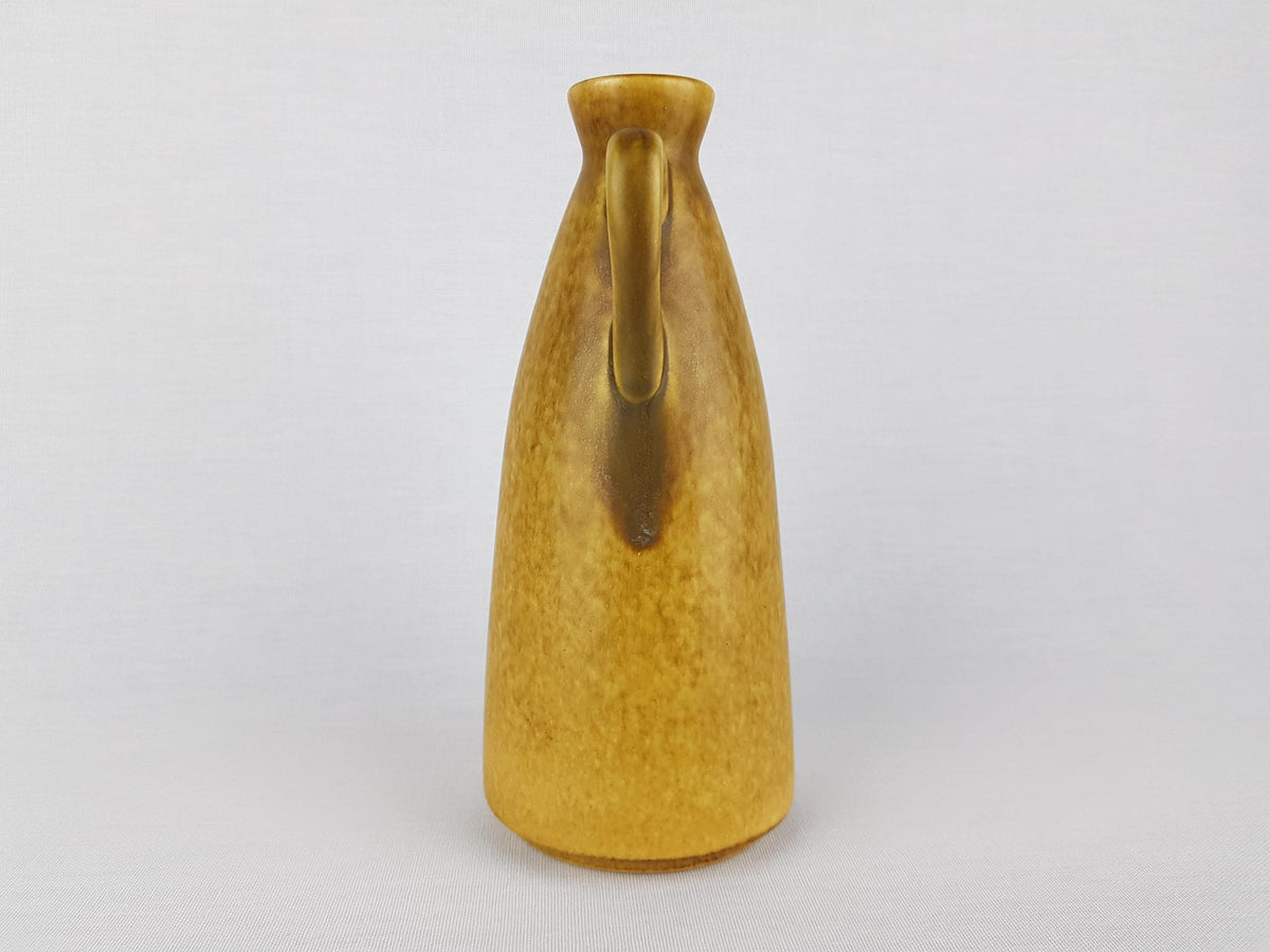 Vintage DÜMLER & BREIDEN Handled Ocher Yellow Vase 375 18 West German Pottery 1970s