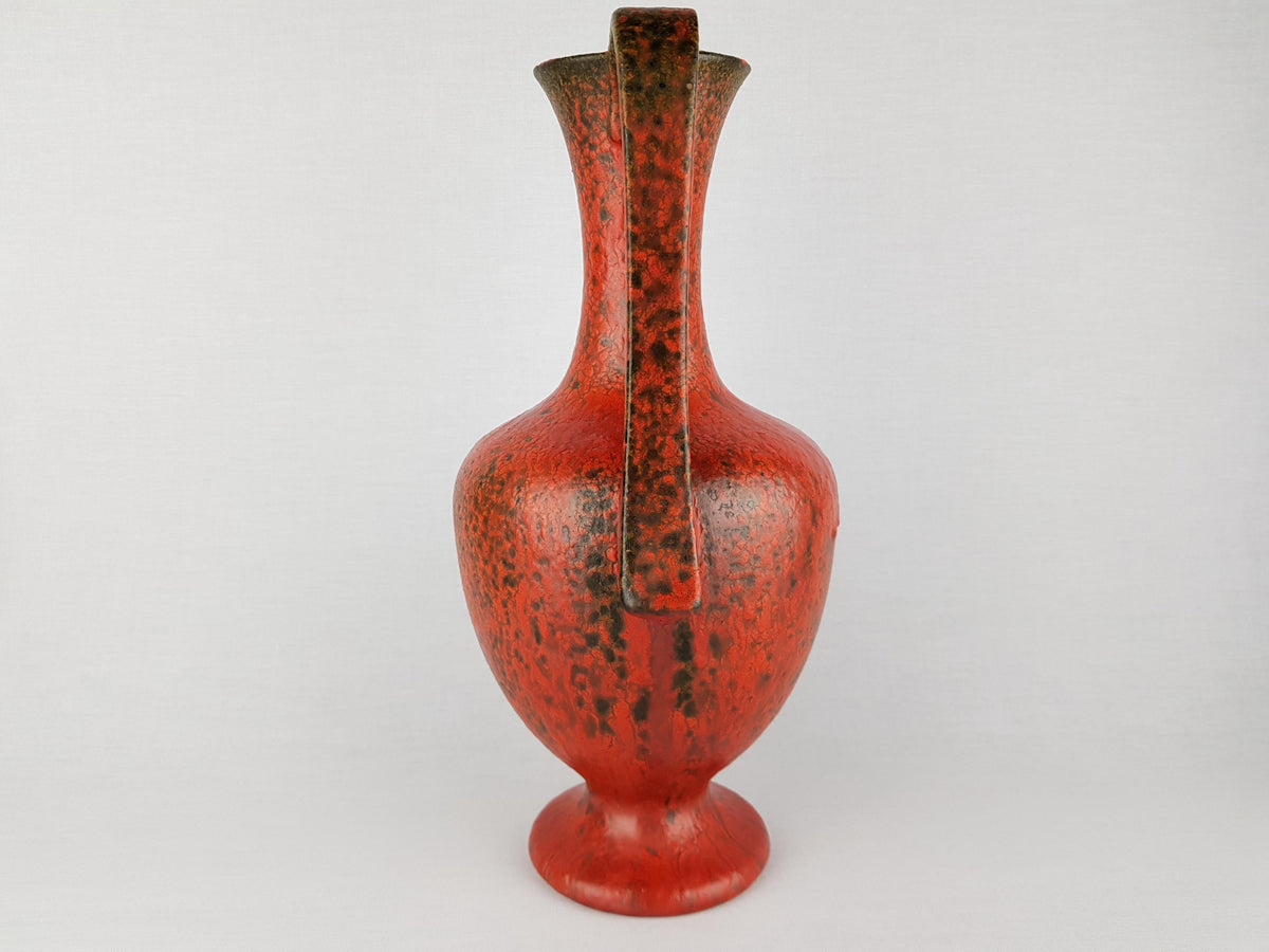 Vintage RUSCHA KERAMIK Handled Jug Vase with VULKANO decor by Kurt Tschorner 311-5 West German Pottery 1960s