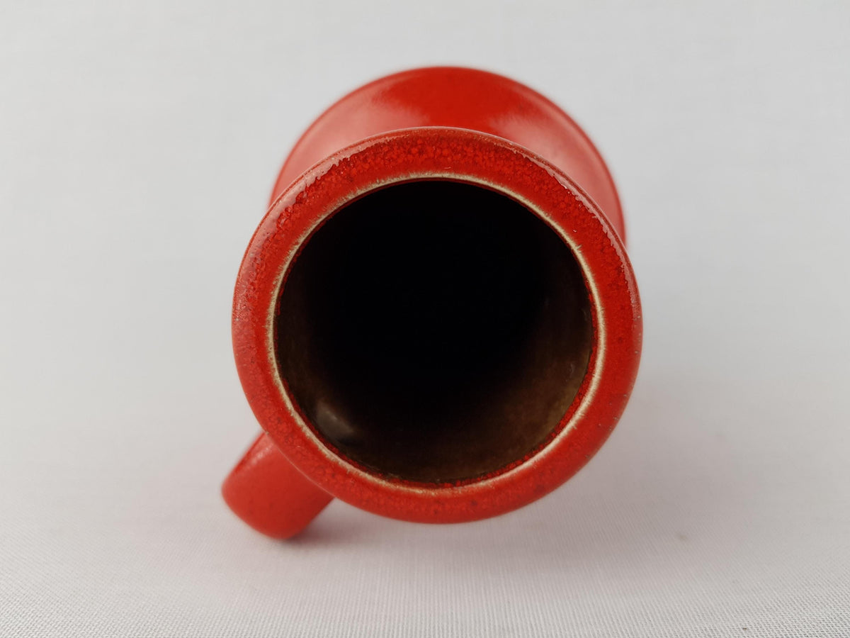 Vintage STEULER KERAMIK Handled Red Jug Vase 141-15 West German Pottery 1960s