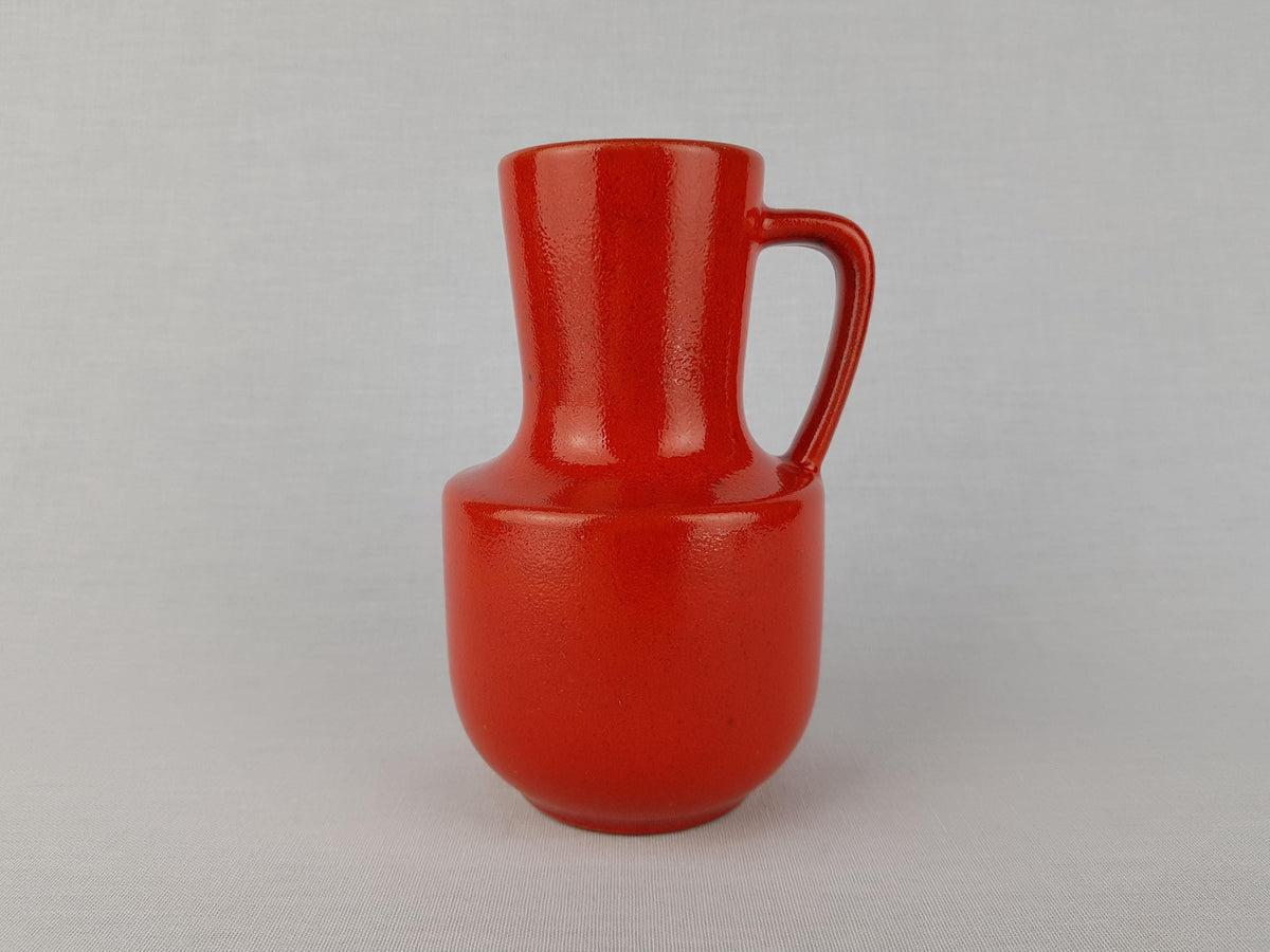 Vintage STEULER KERAMIK Handled Red Jug Vase 141-15 West German Pottery 1960s