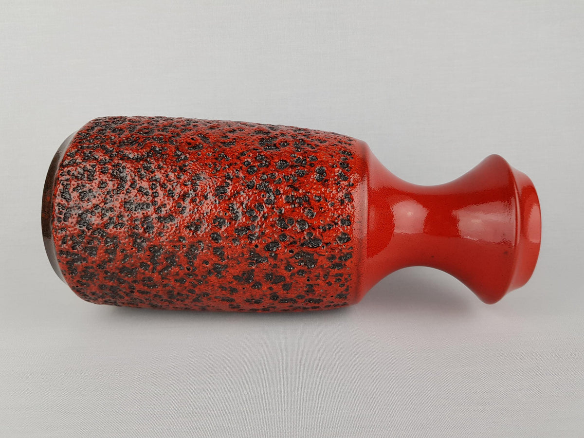 Vintage STEULER KERAMIK Red Fat Lava Vase 318-30 West German Pottery 1960s