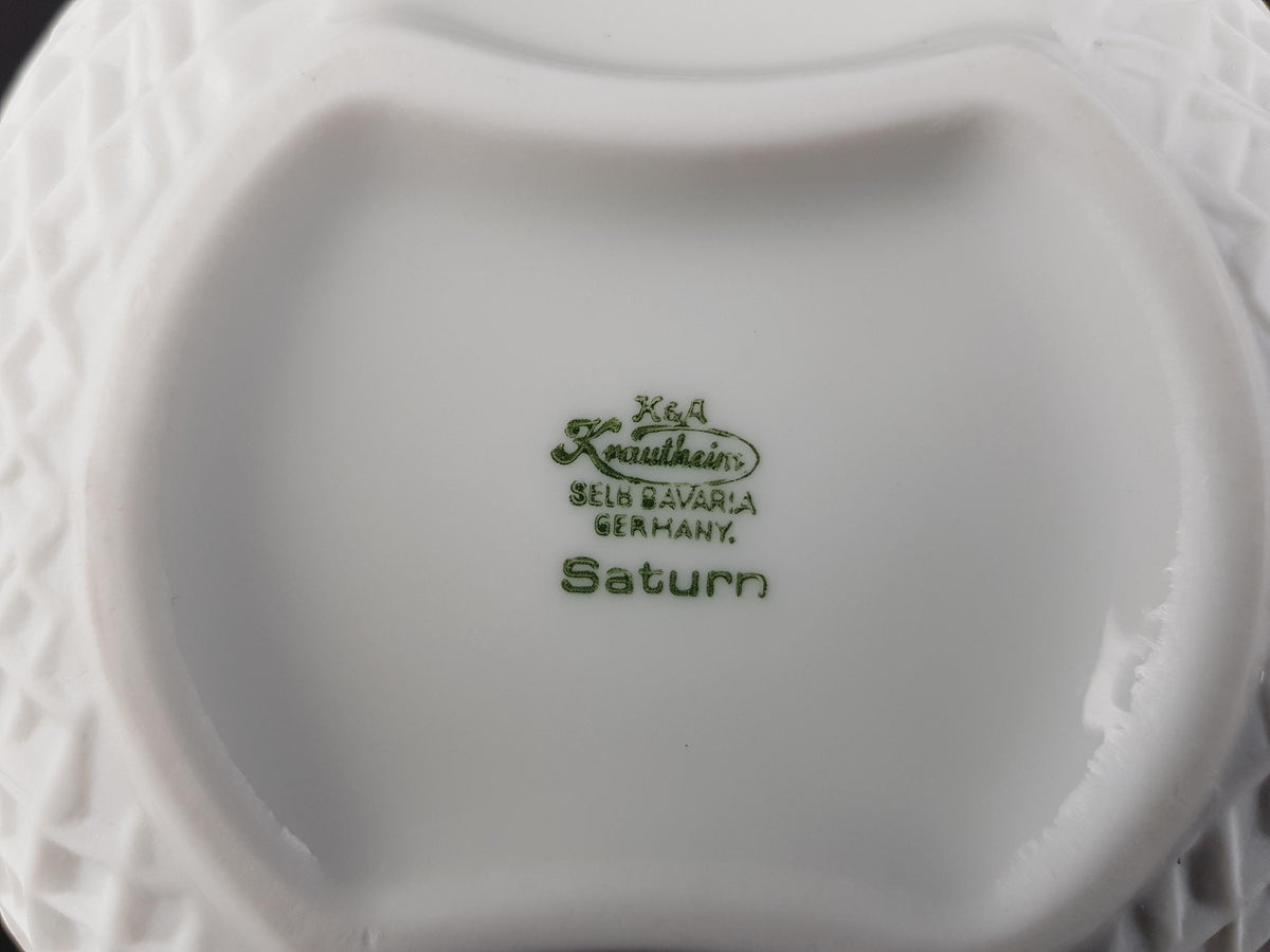 Vintage KRAUTHEIM Selb Bavaria, Germany Porcelain SATURN Op Art Vase 1960's