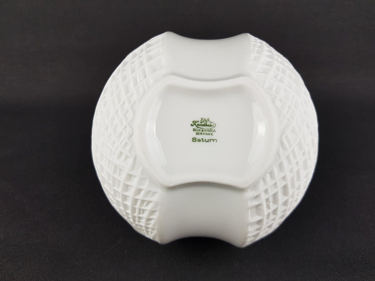 Vintage KRAUTHEIM Selb Bavaria, Germany Porcelain SATURN Op Art Vase 1960's