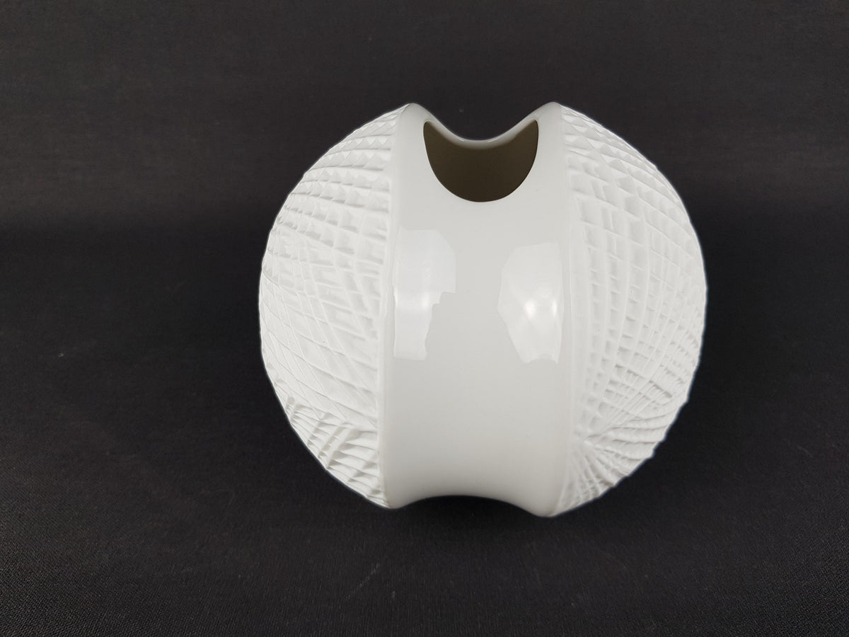 Vintage KRAUTHEIM Selb Bavaria, Germany Porcelain SATURN Op Art Vase 1960's