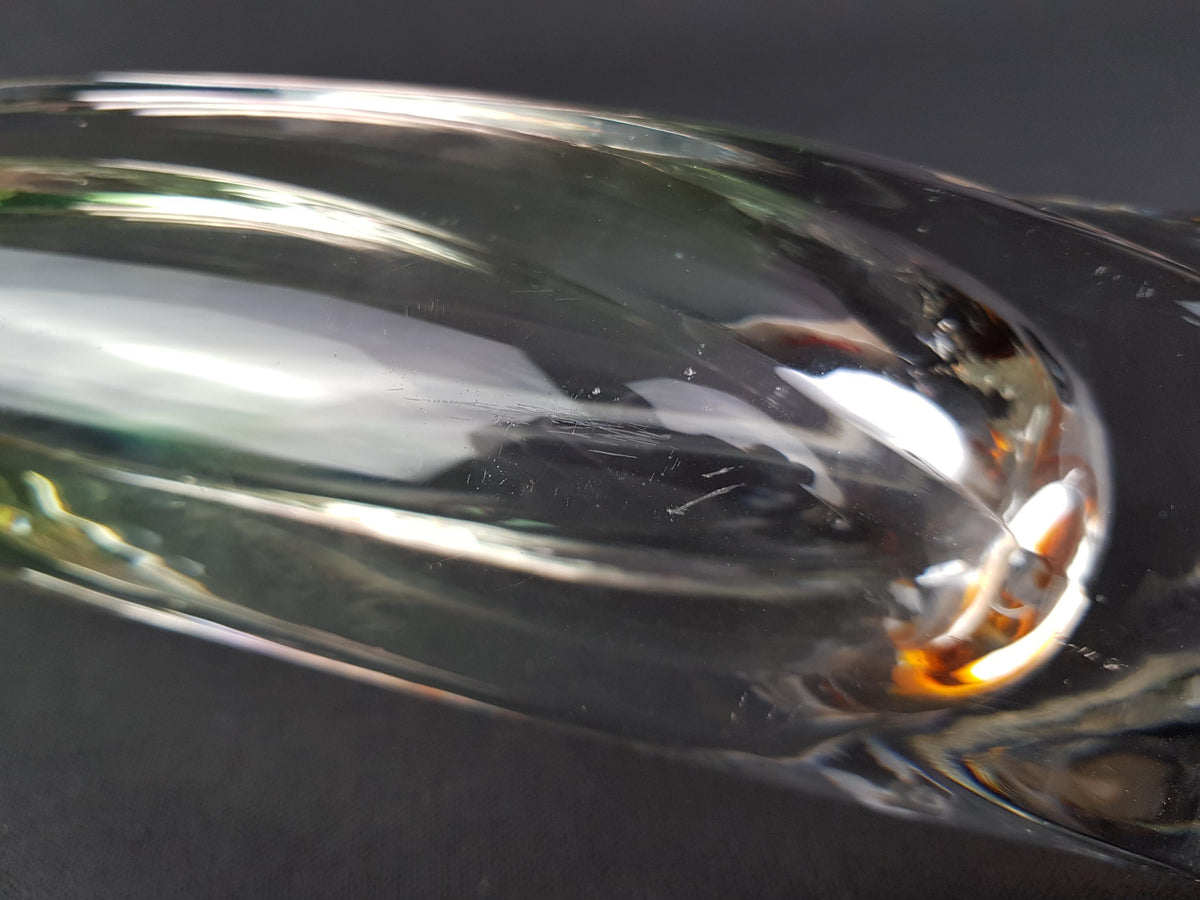 Vintage Rare JOSEF HOSPODKA Bullet Vase Novy Bor Borocrystal Bohemian Czech Twisted Glass 1960s Czechoslovakia