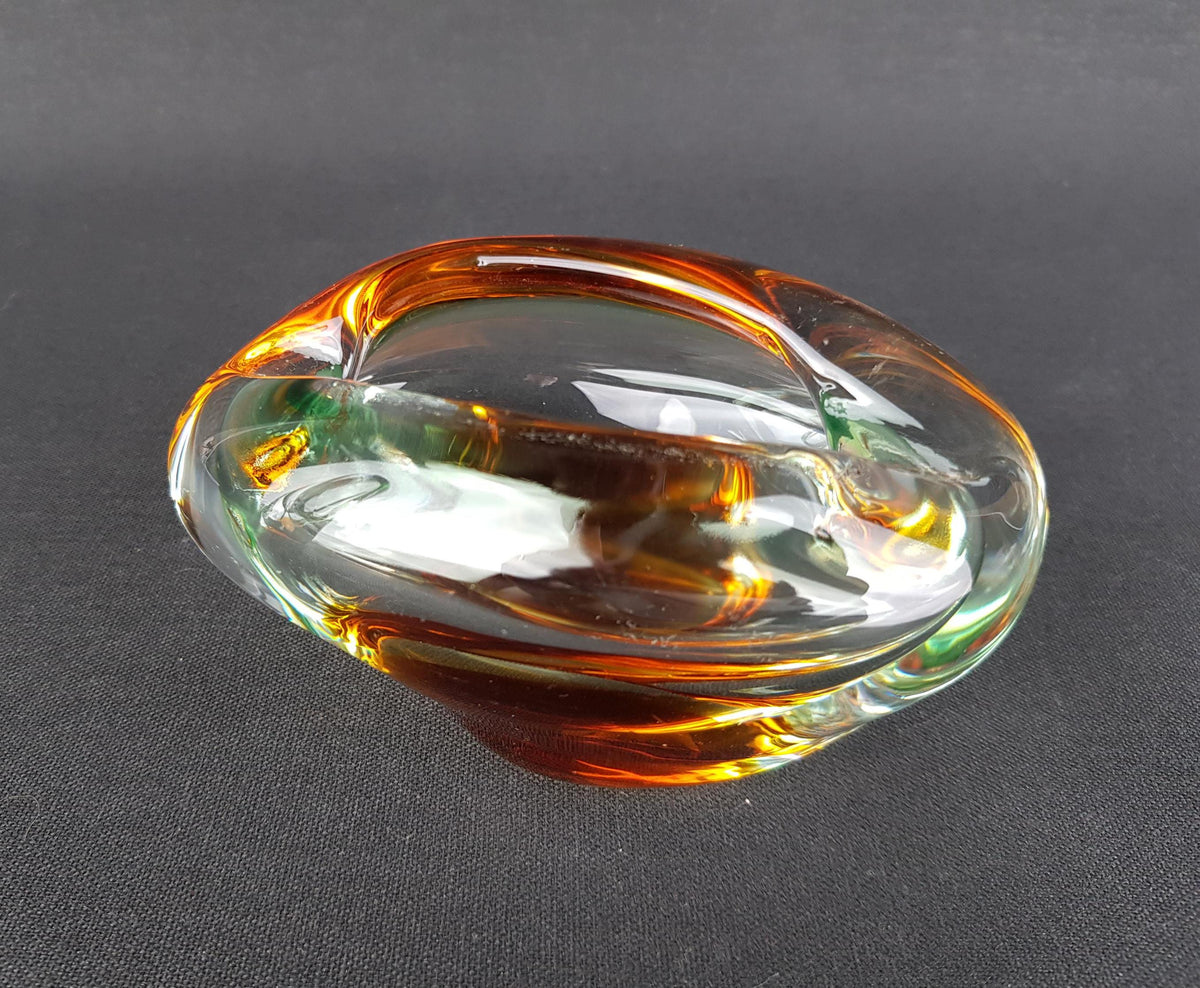 Vintage Rare JOSEF HOSPODKA Ashtray Bowl Novy Bor Borocrystal Bohemian Czech Glass 1960s Czechoslovakia