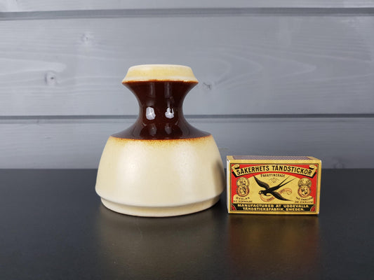 Vintage STEULER KERAMIK Brown and Beige Vase 319-10 West German Pottery 1960s